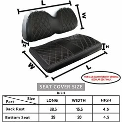 Budget π Golf Cart P Diamond Seat Cover Kit, Fit For Club Car Precedent OEM Ordinary Seat Cushion, No Need To Use Gun Nails, Golf Cart Vinyl Seat Cover Black (gold Stitching) π 12 Budget π Golf Cart P Diamond Seat Cover Kit, Fit For Club Car Precedent OEM Ordinary Seat Cushion, No Need To Use Gun Nails, Golf Cart Vinyl Seat Cover Black (gold Stitching) π -FootJoy shop 51KUcEuvQrL