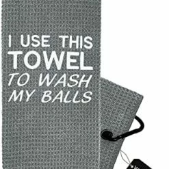 Cheapest ⌛ Funny Golf Towel - Golf Gifts For Men - Embroidered Golf Towels For Golf Bags With Clip - I Use This Towel To Wash My Balls Black - Wa 💯 -FootJoy shop 51OGYtY 7XL. AC