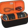 Best Sale ⭐ Carrying Case Compatible With Bushnell Wingman Golf GPS Bluetooth Speaker, Extra Mesh Pocket For Charging Cables And Accessories, Black A_black + Inside Balck 🔥