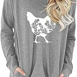 Best reviews of 😉 JJHAEVDY  Women's Casual O-Neck Tops Long Sleeve Pullover Sweatshirt Cute Pullover Relaxed Fit Blouse 1-gray 🥰 -FootJoy shop 51TbUNc2nnL. AC