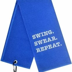 Buy ✨ Funny Golf Towel, Swing Swear Repeat, Golf Gifts For Men - Golf Accessories For Men, Embroidered Golf Towels For Golf Bags With Clip, Black 💯 -FootJoy shop 51WJjXewiqL. AC