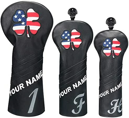Best Sale π USA US Flag Clover Leather Black Driver Fairway Wood Rescue Hybrid Cover Headcover Also For Customization Version With Your Name Stitched F Wood Coverf π 13 Best Sale π USA US Flag Clover Leather Black Driver Fairway Wood Rescue Hybrid Cover Headcover Also For Customization Version With Your Name Stitched F Wood Coverf π - Image 11