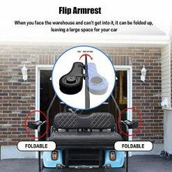 Coupon 🔔 Golf Cart Diamond Flip Armrest With Cup Holder, No Drilling Required, Golf Cart Folding Hinged Armrest, Inward Mount, For Club Car EzGo Yamaha Back Seat Kit Black (gold Stitching) 👏 -FootJoy shop 51ZbFSU9i5L