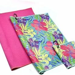 Best Sale ✨ Eapple Tropical Floral And Blue Solid Golf Towel For Golf Bags With Clip For Men & 👩 Women | 2 Microfiber Waffle Golf Towels & 1 Golf Ball Towel | Super Absorbent And Quick D 😍 -FootJoy shop 51aZHpl7RfS. AC