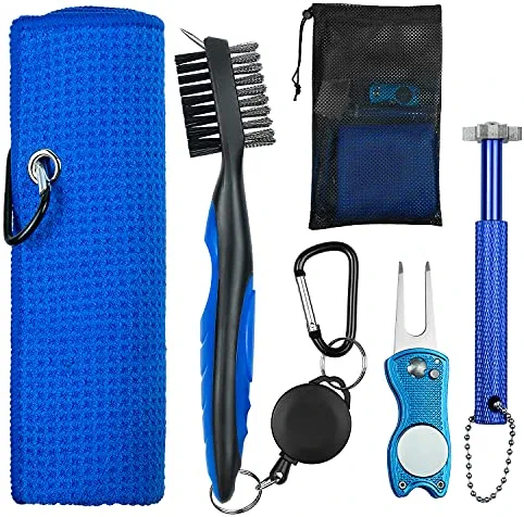 Hot Sale π OUYILE Golf Club Cleaner,Golf Towel,Golf Club Brush,Golf Club Groove Sharpener And Divot Repair Tool With Golf Pouch Bag,Golf Accessories For Men,Golf Ball Cleaner Blue β€οΈ 4 Hot Sale π OUYILE Golf Club Cleaner,Golf Towel,Golf Club Brush,Golf Club Groove Sharpener And Divot Repair Tool With Golf Pouch Bag,Golf Accessories For Men,Golf Ball Cleaner Blue β€οΈ - Image 2