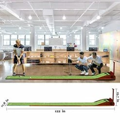 Flash Sale 👍 Indoor Putting Green With Ball Return, Golf Practice Training Equipment Putting Mat For Home Office 😍 -FootJoy shop 51bjDbExdpL