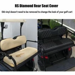 Wholesale 🥰 Golf Cart Diamond Seat Cover For Club Car EZGO Yamaha, Golf Cart Vinyl Seat Cover With Brown Stitching Et Front Seat Cover - Black (brown Stitching) 🌟 -FootJoy shop 51cpNcOmFkL