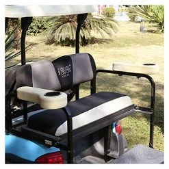 Best deal 🔔 10L0L Universal Golf Cart Rear Seat Armrest With Cup Holder For EZGO, Club Car, Yamaha, Set Of 2 Black 🌟 -FootJoy shop 51d3o2HHNOL