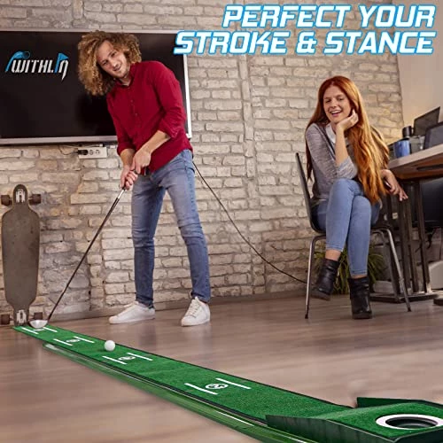 Cheap π Golf Putting Matt For Indoors And Office, 8ft Putting Green With Alignment Guides, Compact Edition, Golf Accessories For Me 𧨠6 Cheap π Golf Putting Matt For Indoors And Office, 8ft Putting Green With Alignment Guides, Compact Edition, Golf Accessories For Me 𧨠- Image 4