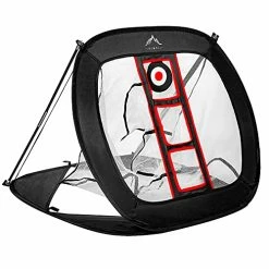 Best Sale 🛒 Pop Up Golf Chipping Net Indoor Outdoor Collapsible Golf Accessories Golfing Target Net - For Accuracy And Swing Practice Black-re 🎁