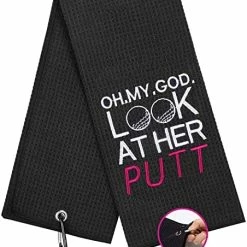 Buy ✨ Funny Golf Towel, Swing Swear Repeat, Golf Gifts For Men - Golf Accessories For Men, Embroidered Golf Towels For Golf Bags With Clip, Black 💯 -FootJoy shop 51ga49YOdsL. AC