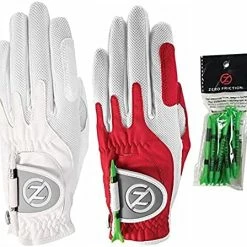 New 🥰 Ladies Compression-Fit Synthetic Golf Glove 2 Pack, Includes Free Tee Pack, Universal-Fit White/red 👍 -FootJoy shop 51jRHFO8O8L. AC