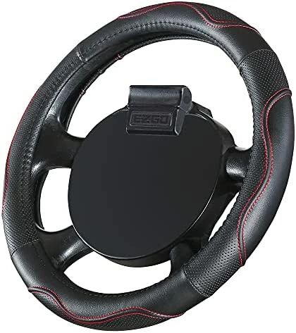 Deals π Premium PU Leather Steering Wheel Cover For EZGO Golf Cart, 13 Inch Black Red π 8 Deals π Premium PU Leather Steering Wheel Cover For EZGO Golf Cart, 13 Inch Black Red π - Image 6