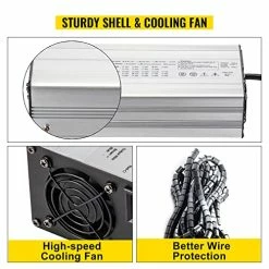 Cheap 🔥 VEVOR 48 Volt 15 Amp Golf Cart Battery Charger With G29 Drive/LED Club Car Battery Charger Aluminum Shell Power Wise For Ez Go Yamaha 😀 -FootJoy shop 51kuurIGhVL