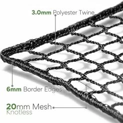 Wholesale 🧨 Golf Netting Material - Golf Hitting Net For Backyard - Sport Netting Barrier - High Impact Nets For Sports (Black, 20mm Mesh) 🥰