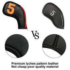 Top 10 🌟 Wosofe Golf Head Covers For Iron Headcover With Zipper Black Leather 10pcs Set Colorful Number Embroideried PU Leather Waterproof Fit All Brands Multicolor 🧨 -FootJoy shop 51mhTuTDMgL
