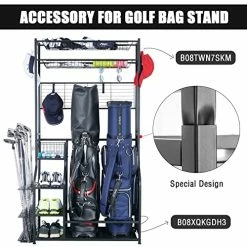 Cheapest 🌟 Mythinglogic Golf Storage Garage Organizer,Golf Bag Storage Stand And Other Golfing Equipment Rack,Extra Large Design For Golf Clubs Accessories ⌛ -FootJoy shop 51pWBkRSUHL