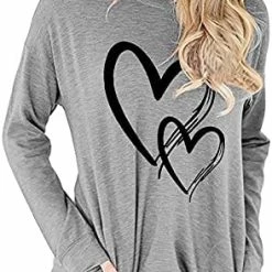 Best reviews of 😉 JJHAEVDY  Women's Casual O-Neck Tops Long Sleeve Pullover Sweatshirt Cute Pullover Relaxed Fit Blouse 1-gray 🥰 -FootJoy shop 51paUmCPg0L. AC