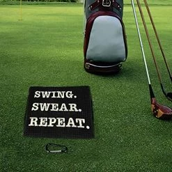 Buy ✨ Funny Golf Towel, Swing Swear Repeat, Golf Gifts For Men - Golf Accessories For Men, Embroidered Golf Towels For Golf Bags With Clip, Black 💯 -FootJoy shop 51prmhBrF9L