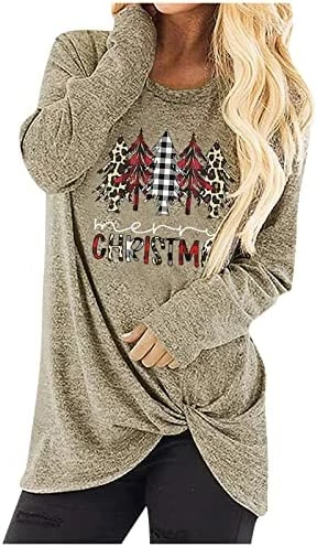 Best Pirce ✔️ JJHAEVDY Womens 🎅 Christmas Sweatshirt Xmas Doodles 👚 Shirt Casual Crewneck Long Sleeve Pullover Tops Khaki-2 ✨ 16 Best Pirce ✔️ JJHAEVDY Womens 🎅 Christmas Sweatshirt Xmas Doodles 👚 Shirt Casual Crewneck Long Sleeve Pullover Tops Khaki-2 ✨ - Image 14