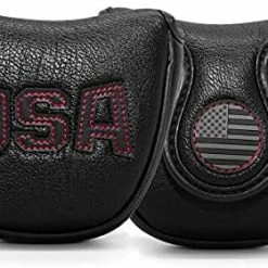 Coupon 🔥 Barudan Golf Black Putter Headcover Covers Cover For Blade Style Putters, Magnetic USA Flag Blade Putter Headcovers With Magnet For Me ✨ -FootJoy shop 51r0aotDIJL. AC