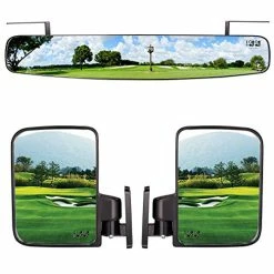 Cheap 🧨 Newest Golf Cart Mirrors Contains Folding Side Mirrors And Rear View Mirror Universal For Club Car DS Precedent/EZGO TXT RXV/Yamaha 😀