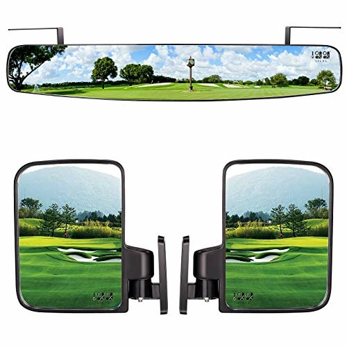 Cheap 𧨠Newest Golf Cart Mirrors Contains Folding Side Mirrors And Rear View Mirror Universal For Club Car DS Precedent/EZGO TXT RXV/Yamaha π 3 Cheap 𧨠Newest Golf Cart Mirrors Contains Folding Side Mirrors And Rear View Mirror Universal For Club Car DS Precedent/EZGO TXT RXV/Yamaha π