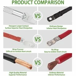 Budget π Golf Cart Battery Cable Set For Club Car DS 1995-Up 48 Volt 4 Gauge (Set Of 5) π 13 Budget π Golf Cart Battery Cable Set For Club Car DS 1995-Up 48 Volt 4 Gauge (Set Of 5) π -FootJoy shop 51rkkzEJNHL