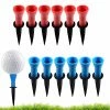 Buy 💯 GLOOF 2.3’’ 3’’Plastic Golf Tees With Soft Rubber Cushion Top Cover Pack Of 12, Almost Unbreakable,Practicing For Golfer 👍