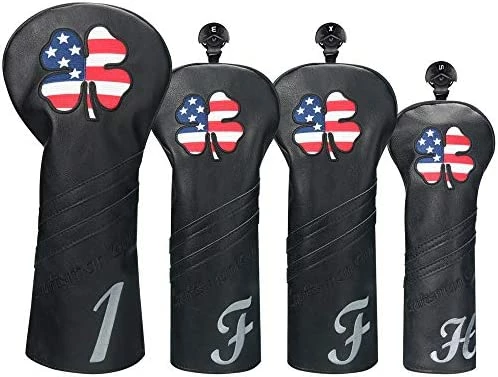 Best Sale π USA US Flag Clover Leather Black Driver Fairway Wood Rescue Hybrid Cover Headcover Also For Customization Version With Your Name Stitched F Wood Coverf π 10 Best Sale π USA US Flag Clover Leather Black Driver Fairway Wood Rescue Hybrid Cover Headcover Also For Customization Version With Your Name Stitched F Wood Coverf π - Image 8