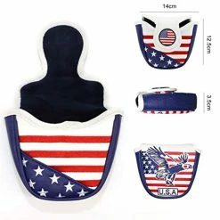 Budget 🤩 Golf Golf Putter Cover, Golf Club Head Covers Mallet Putter Headcover Synthetic Leather Golf Blade Putter Cover With Magnetic Closure & America USA Style For Golf Putter Covers For Blade Putter Covers 😍 -FootJoy shop 51xK0Rxze4L