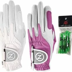 New 🥰 Ladies Compression-Fit Synthetic Golf Glove 2 Pack, Includes Free Tee Pack, Universal-Fit White/red 👍 -FootJoy shop 51zj1QFMMbL. AC