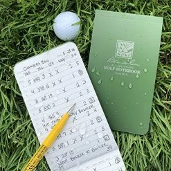 Hot Sale 🔔 All Weather Golf Notebook, 3.5" X 6", Green Field Flex, Club Yardage Book & Hole Notes (No. 4) ✨ -FootJoy shop 61ANGXEkU4L