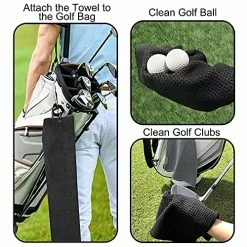 Wholesale 😉 Swing Swear Repeat Golf Towel, Embroidered Towels For Golf With Clips, Wipe Golf Clubs, Golf Accessories For Men (Black) ✔️ -FootJoy shop 61JVaqJwZ2L