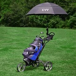 Budget 🛒 KVV 3 Wheel Foldable Golf Push Cart-with Foot Brake-One Step To Open And Close Cart Seat Attachable Red/black 🧨 -FootJoy shop 61erxaiVXBL
