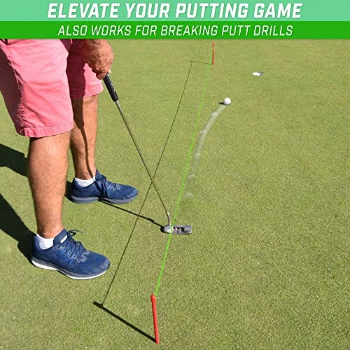 Outlet π GoSports Down The Line 10ft Putting String Guide - Golf Alignment Training Aid, Master Straight And Breaking Putts, Green π 4 Outlet π GoSports Down The Line 10ft Putting String Guide - Golf Alignment Training Aid, Master Straight And Breaking Putts, Green π - Image 2