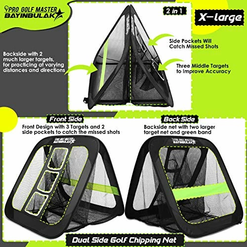 Budget π― 2 In 1 Golf Chipping Practice Net Backyard Driving 2.5'Γ2.5' Golf Accessories For Men Gift, 1 Pack Black βοΈ 4 Budget π― 2 In 1 Golf Chipping Practice Net Backyard Driving 2.5'Γ2.5' Golf Accessories For Men Gift, 1 Pack Black βοΈ - Image 2